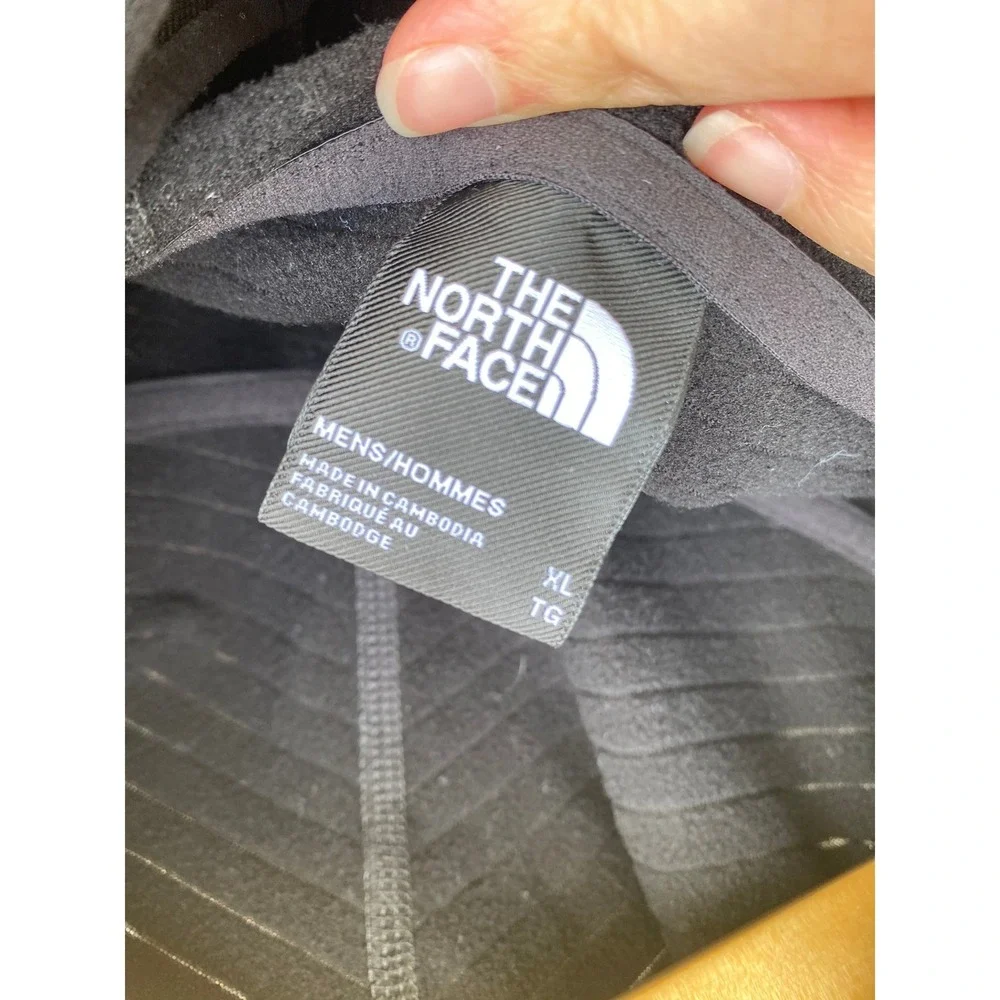 The North Face Echo Rock Pullover Hoodie‎ Black Grid Fleece XL Gorpcore Hiking